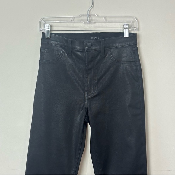 J Brand Alma Stellar Black Waxed Straight Leg Jeans - Picture 3 of 9
